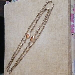Vintage Korea Multi Gold Tone Chunky Chain Necklace